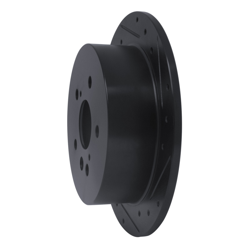 Lexus RX330 Brake Rotor (1) - Rear Right - R1 Concepts - Drilled & Slotted - Black - `04-`09